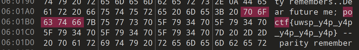 恢复的部分 Flag