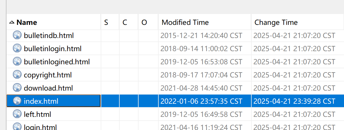 正确的修改时间