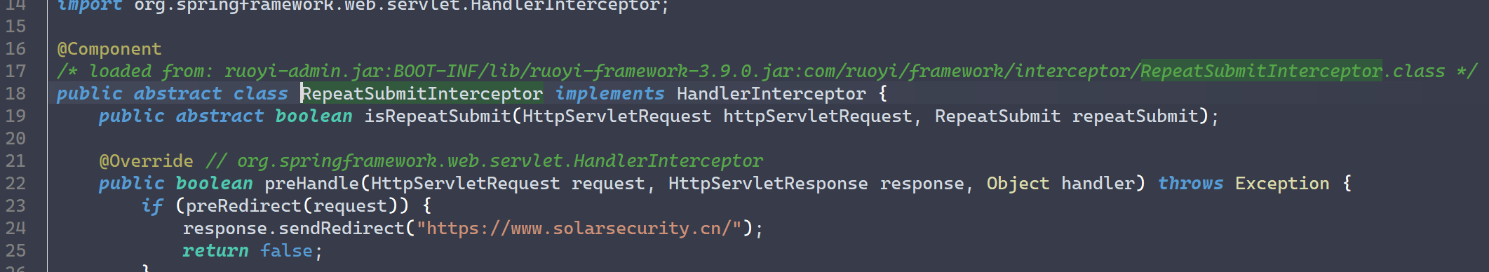 RepeatSubmitInterceptor 构成