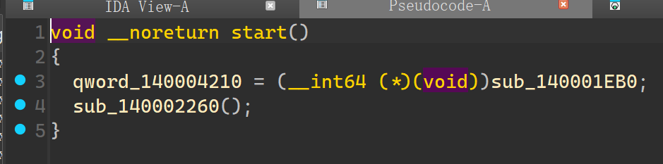 start() 内函数指针设置